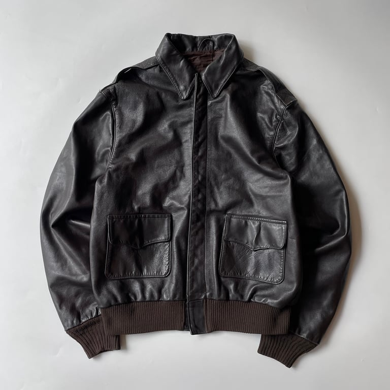 80s WearGuard A-2 type leather flight jacket