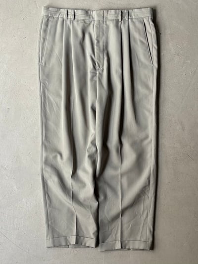 90年代 ドッカーズ スラックス（1994 Dockers polyester× worsted wool 2tuck dress slacks）
