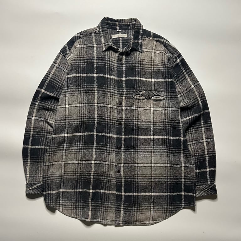 90年代 チェックシャツ（90’s~ Plaid pattern cotton flannel shirt）