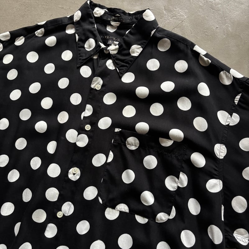 90s Perry ellis rayon dot shirt “made in USA” |