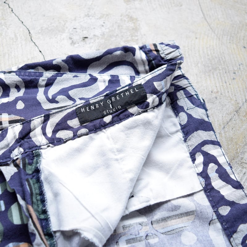 90's HENRY GRETHEL native pattern cotton shorts