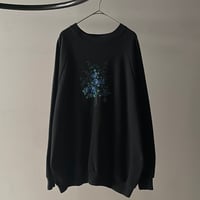 90s Embroidered floral sweat shirt