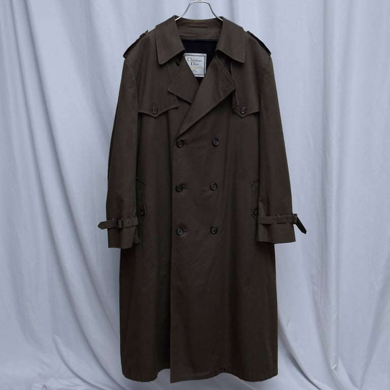 80’s~ Christian Dior belted double trench coat