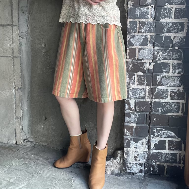 ショートパンツ（multi striped cotton shorts）