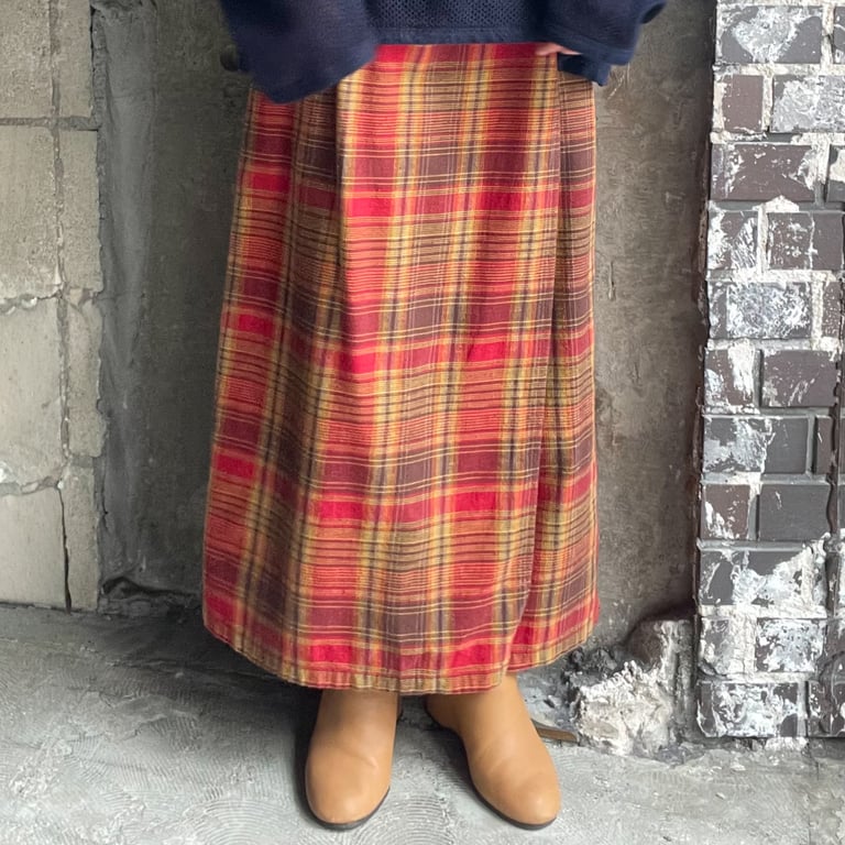 St.john's bay plaid wrap skirt