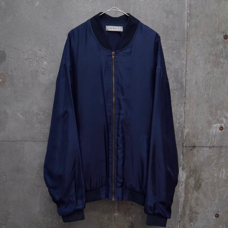 90’s IMPRINTS silk satin blouson