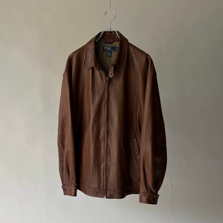 90s Ralph Lauren leather swing top "Blown"