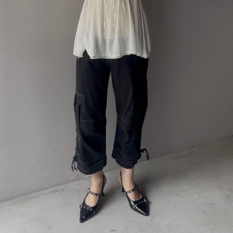 cropped design easy pants