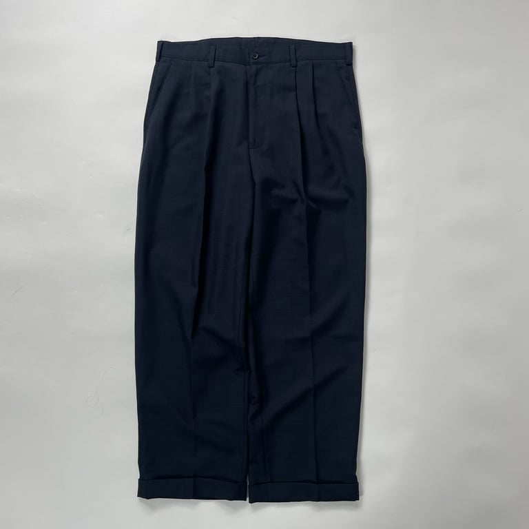 90s poly 2tuck wide slacks