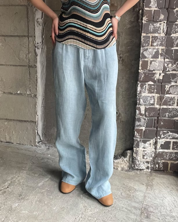 90's Ralph Lauren straight silhouette linen pants