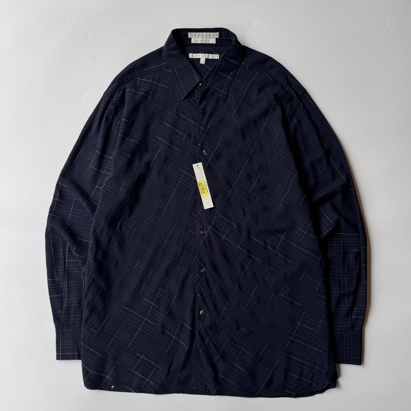 90s PERRY ELLIS design plaid viscose L/S shirt