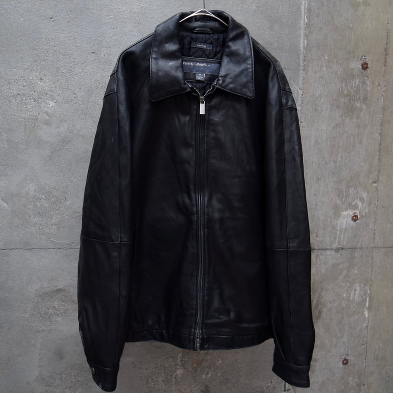 00's PERRY ELLIS PORTFOLIO lambskin leather jac