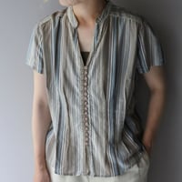 Stripe pattern design skipper shirt