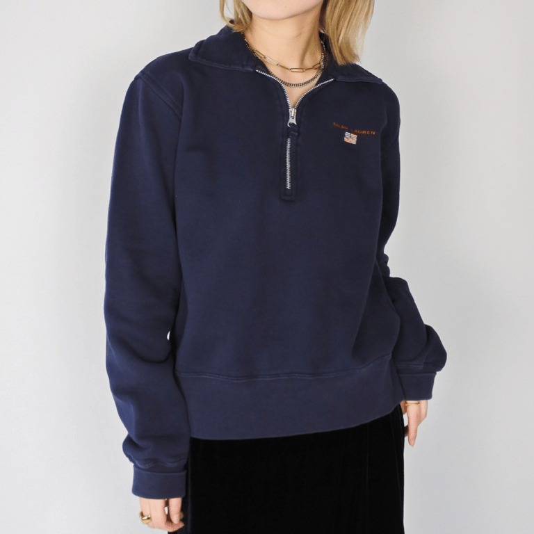 90s~ Ralph lauren sports harf zip sweat shirt