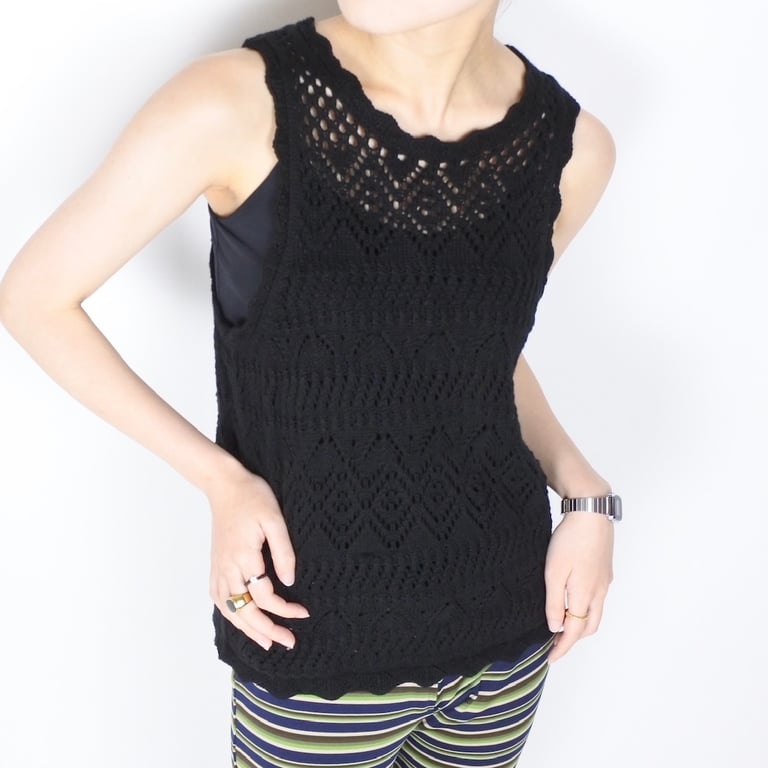 Gap crochet tank top