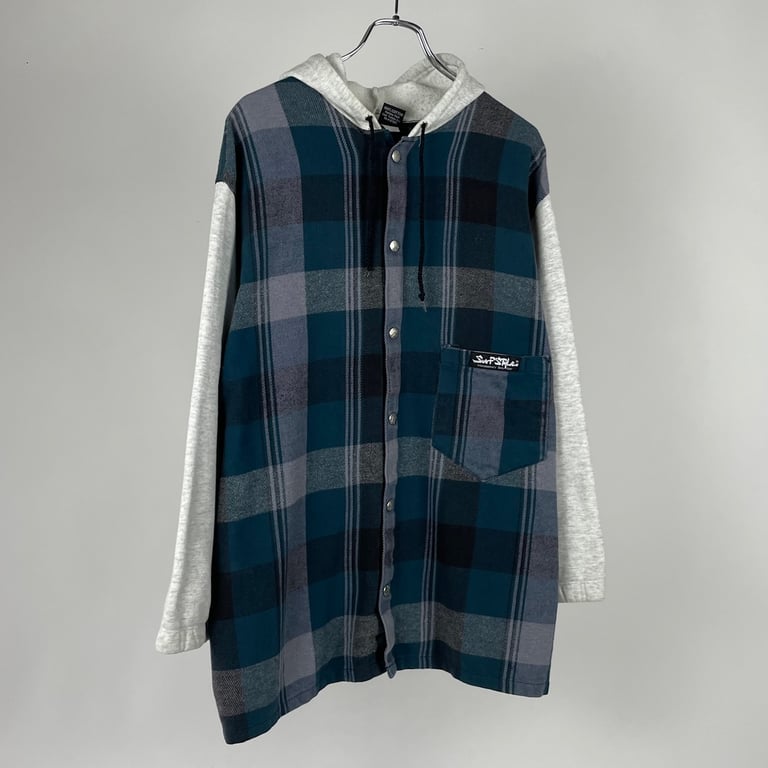 チェックシャツ（block check fooded flannel shirt）