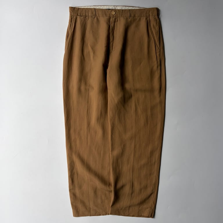 90s Ralph Lauren linen×silk slacks｜ラルフローレン
