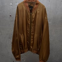 90's~ KASANOVA silk zip-up blouson “Camel“