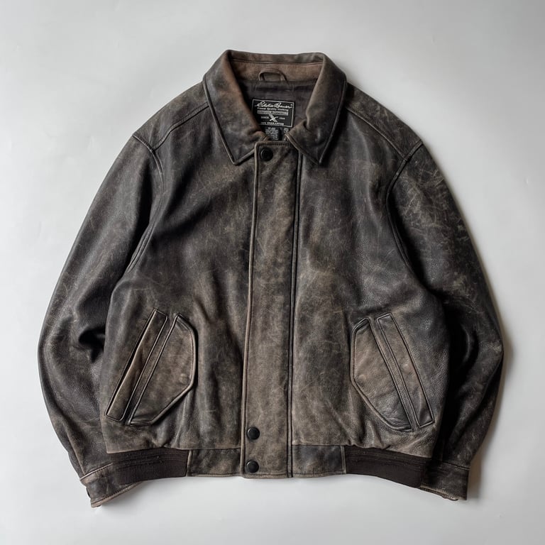 ~00s Eddie Bauer fade leather jacket｜エディーバウアー
