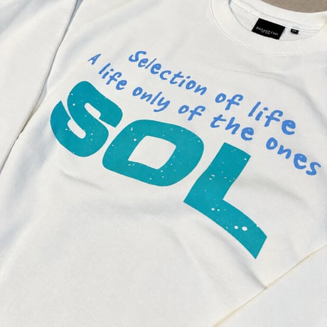 Selection of life. SOL Wave LOGO Crew WHITE