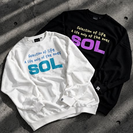 Selection of life. SOL Wave LOGO Crew BLACK