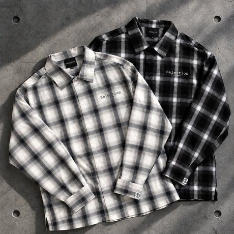 Selection of life. Original LOGO Check Shirt BLACK