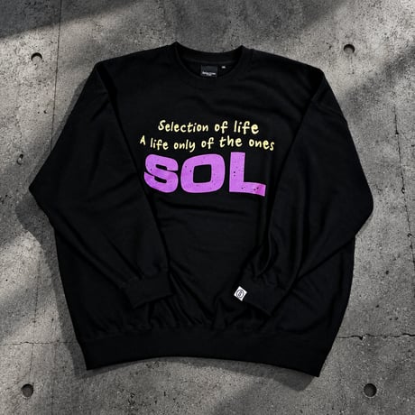 Selection of life. SOL Wave LOGO Crew BLACK