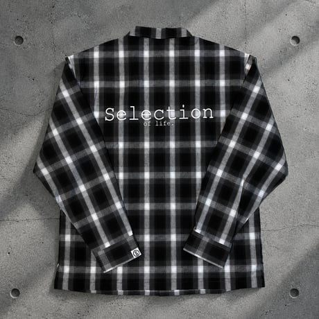 Selection of life. Original LOGO Check Shirt BLACK