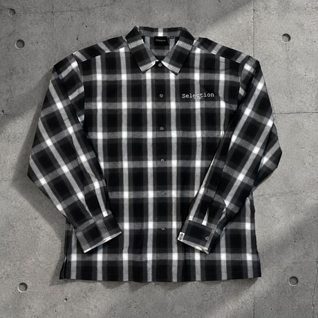 Selection of life. Original LOGO Check Shirt BLACK