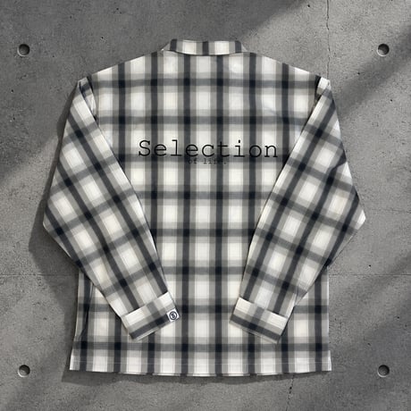 Selection of life. Original LOGO Check Shirt WHITE