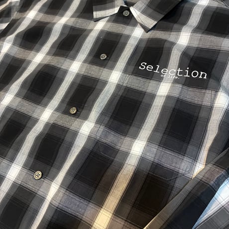 Selection of life. Original LOGO Check Shirt BLACK