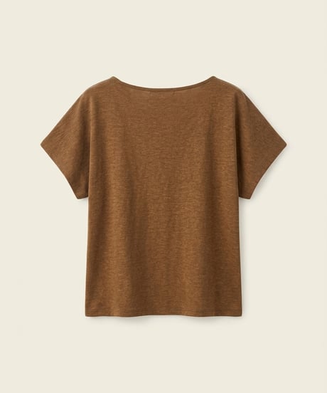 Linen blend  off-shoulder tee 【2027年3月上旬〜3月中旬】
