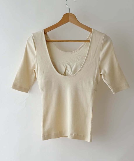 Organic cotton backopen tee【4月上旬納期】