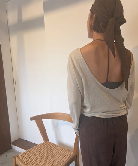 Linen blend  2way tee 【2027年3月上旬〜3月中旬】