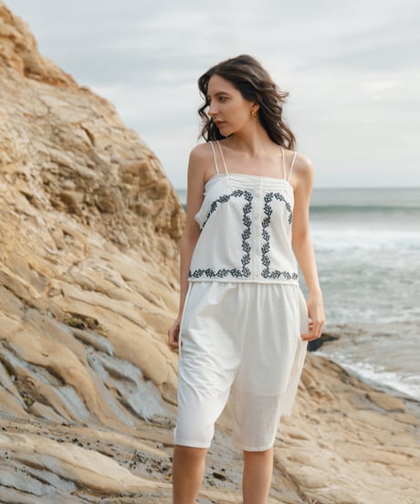 Embroidered camisole top【2027年4月上旬納期】