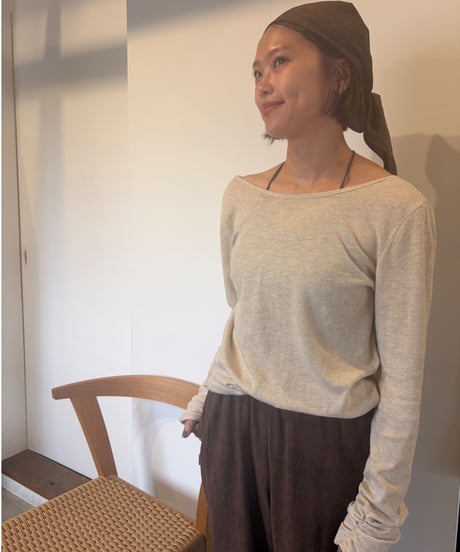 Linen blend  2way tee 【2027年3月上旬〜3月中旬】