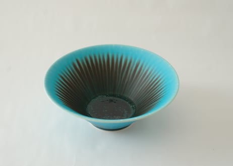 いちじく流しトルコブルー朝顔鉢M 和田山真央