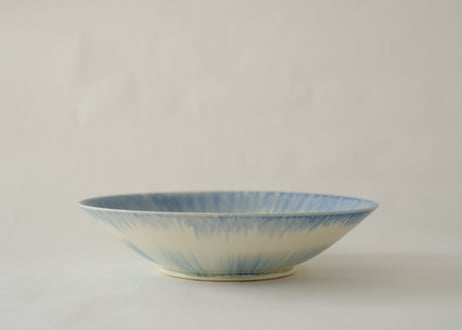 藍流し浅鉢LL  和田山真央