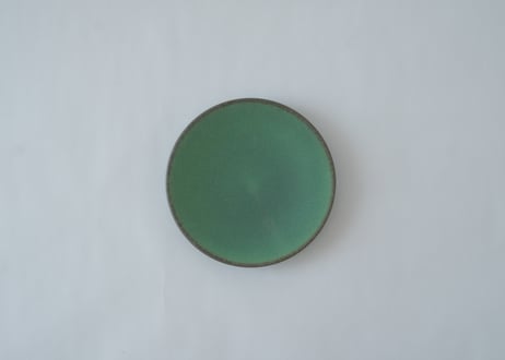 微細結晶緑釉平皿SS　 和田山真央