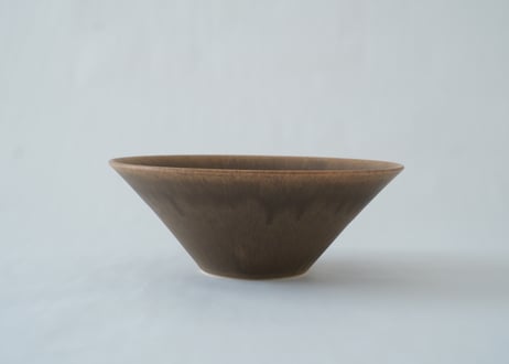 微細結晶褐色釉朝顔鉢M 和田山真央