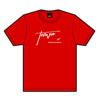 T-AVS001-RD　TERVA　アニバーサリーサイン　クイックドライＴシャツ/レッド(プリントカラーホワイト)