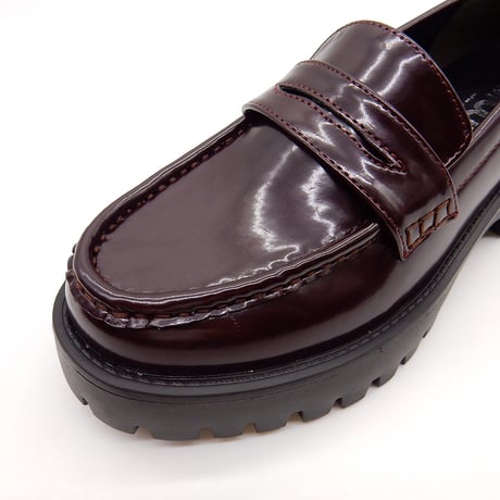 【22.5cm～25.0cm】【軽量/厚底】トラックソールローファー/WX500