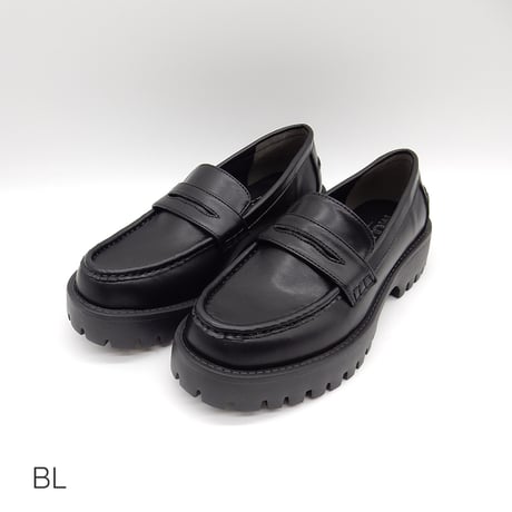 【22.5cm～25.0cm】【軽量/厚底】トラックソールローファー/WX500