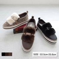 【2026AW】【22.5cm～25.0cm】ファーベルトスリッポンスニーカー/WX2625