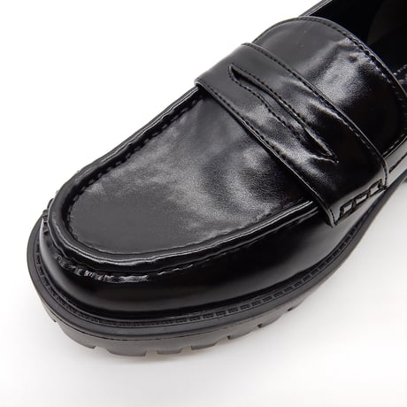 【22.5cm～25.0cm】【軽量/厚底】トラックソールローファー/WX500