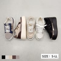 WX1802  METAL STAR LACEUP SNEAKERS