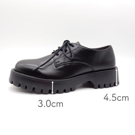 【2026AW 予約商品】【22.5cm～25.0cm】【軽量/厚底】トラックソールレースアップマニッシュシューズ/WX501