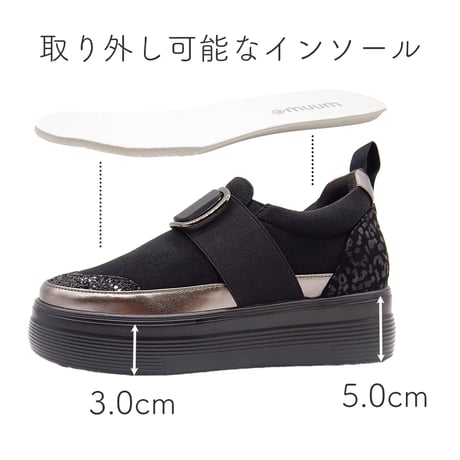【2026AW 予約商品】 【S-LL】 スクエアバックルベルトスリッポンスニーカー/WX1805
