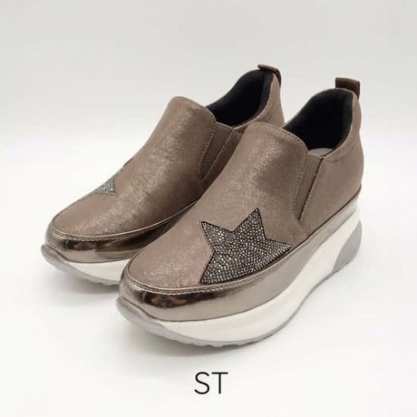 【22.5cm～25.0cm】 スターインヒールスリッポンスニーカー/XJ150