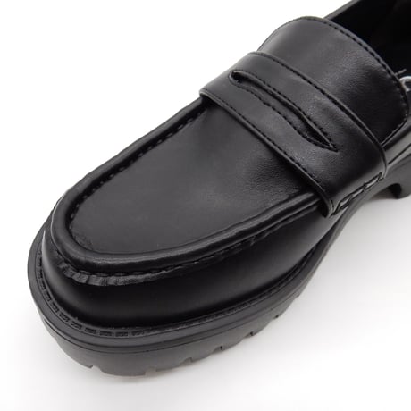 【22.5cm～25.0cm】【軽量/厚底】トラックソールローファー/WX500